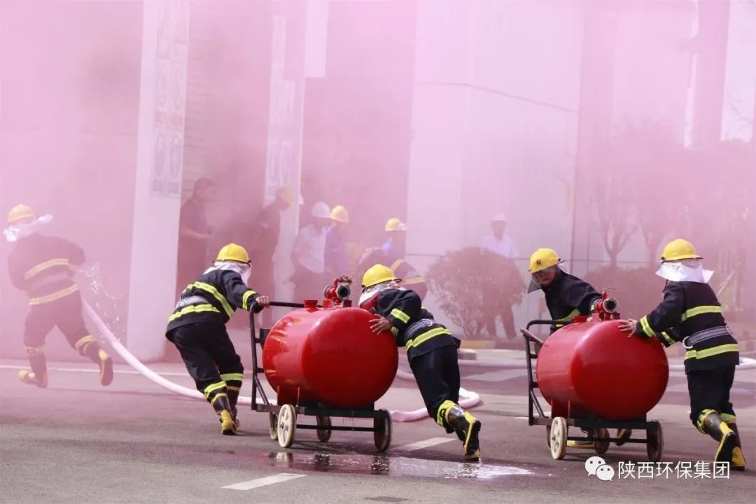 规范有序 科学高效｜陕西J9集团集团结合蒲城县人民当局、渭南经开区管委会进行2023年应急演练